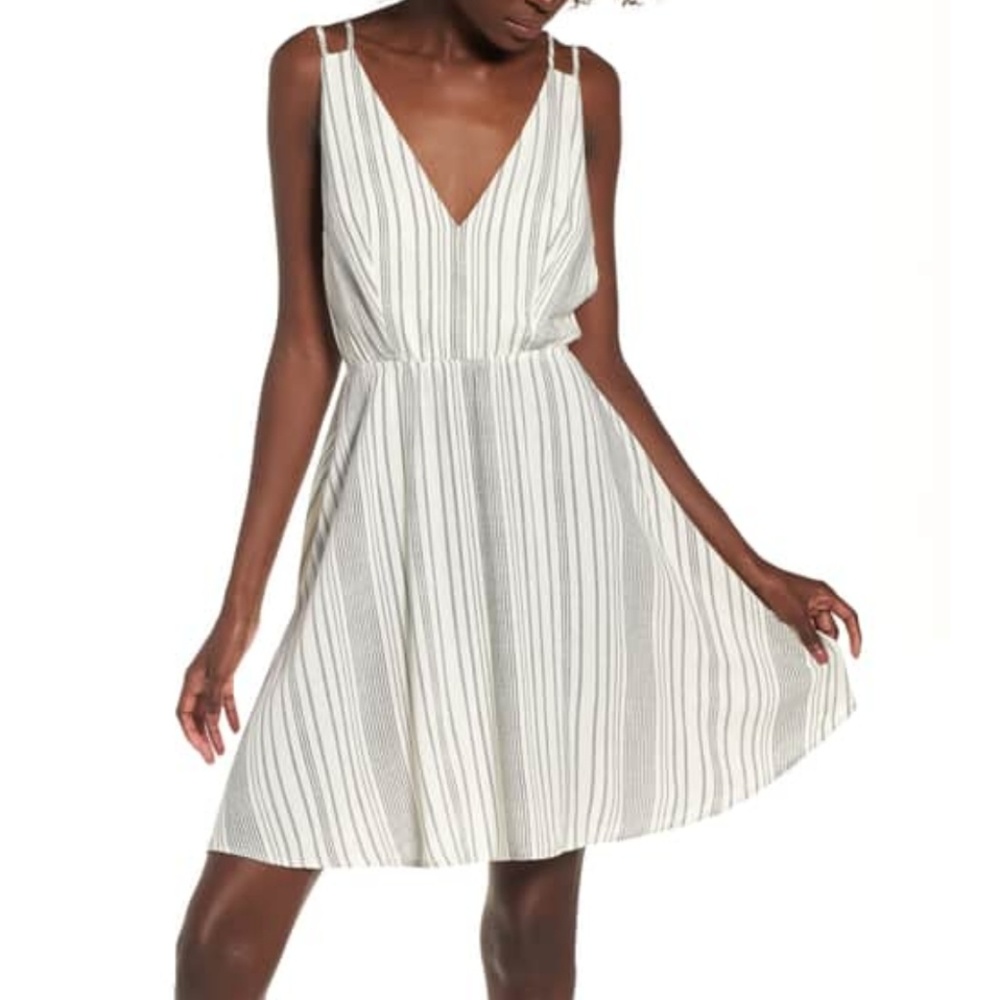 BP - Stripe Strappy Swing Dress